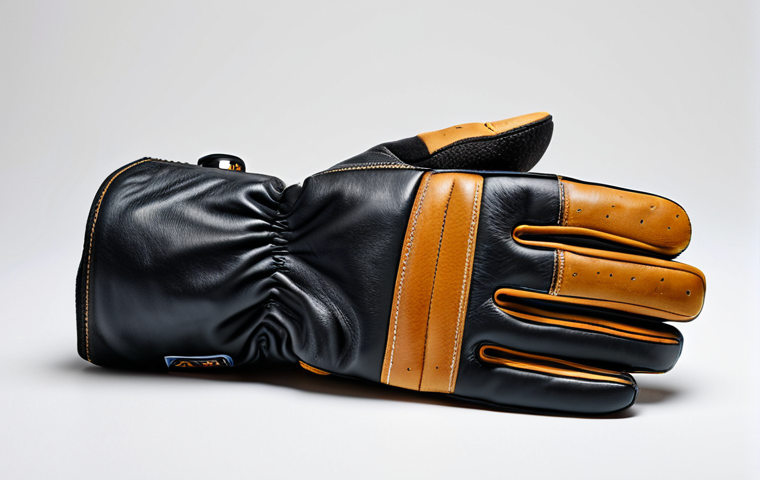 **
A close-up professional studio shot of high-quality Hestra ski gloves, showcasing the leather texture and stitching. The gloves are placed on a clean, neutral background. Focus on the craftsmanship and durability. Fully clothed, appropriate content, safe for work, professional product photography, perfect anatomy (of the gloves), natural proportions, modest display.
**